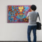 "EL GUARDIAN DEL VENADO AZUL" AHCT8012092 - TATEHUARI, arte huichol