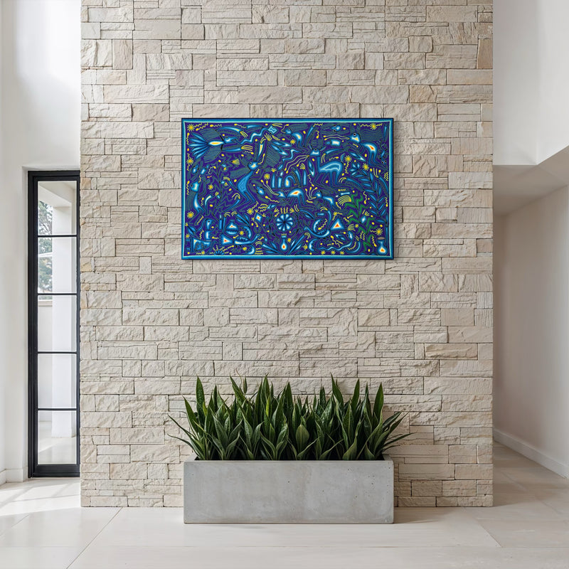 "RAICES DE SABIDURIA SAGRADA" AHCT8012095 - TATEHUARI, arte huichol