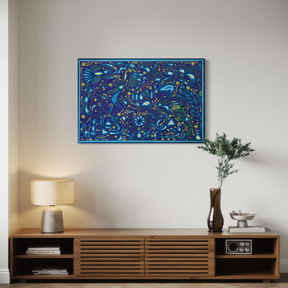 "RAICES DE SABIDURIA SAGRADA" AHCT8012095 - TATEHUARI, arte huichol