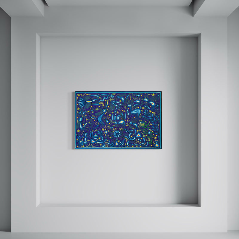 "RAICES DE SABIDURIA SAGRADA" AHCT8012095 - TATEHUARI, arte huichol