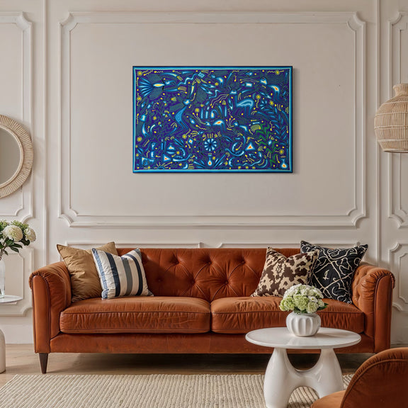 "RAICES DE SABIDURIA SAGRADA" AHCT8012095 - TATEHUARI, arte huichol