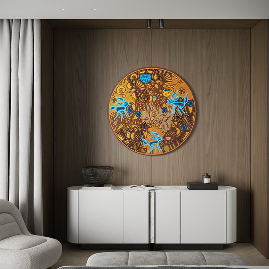 "CAMINO DE LUZ Y VISION" AHCT12012056 - TATEHUARI, arte huichol