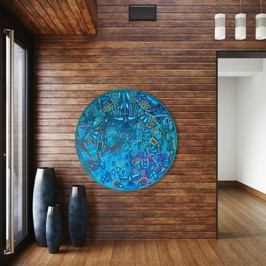 "ESPIRITU DUAL: VISION DEL AGUILA SAGRADA" AHCT12012057 - TATEHUARI, arte huichol