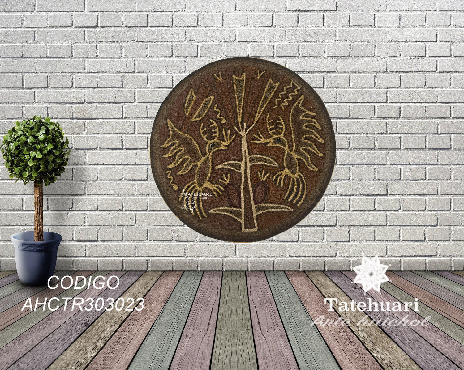 Cuadro de Estambre 303023 - TATEHUARI, arte huichol