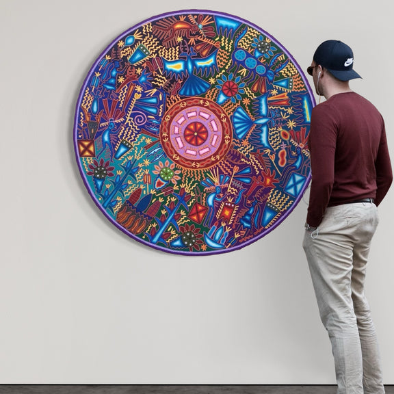 "EL CAMINO SAGRADO DEL PEYOTE" AHCT12012058 - TATEHUARI, arte huichol