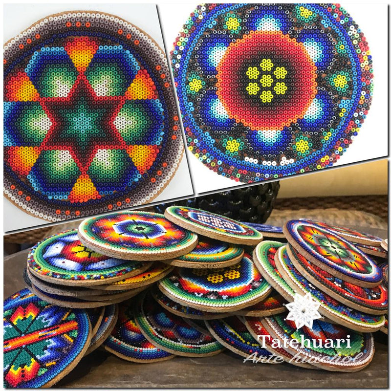 Círculos de Chaquira - Artesanía Huichol - TATEHUARI, arte huichol