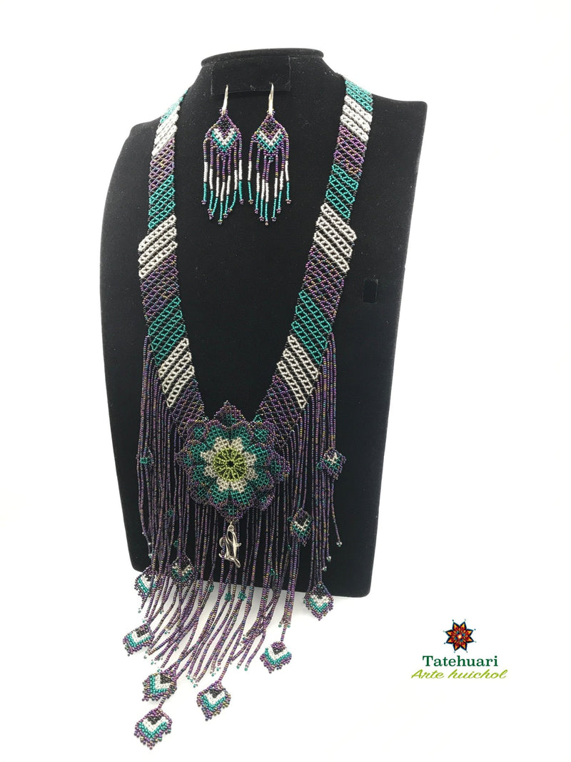 Collar Pavo Real Morado