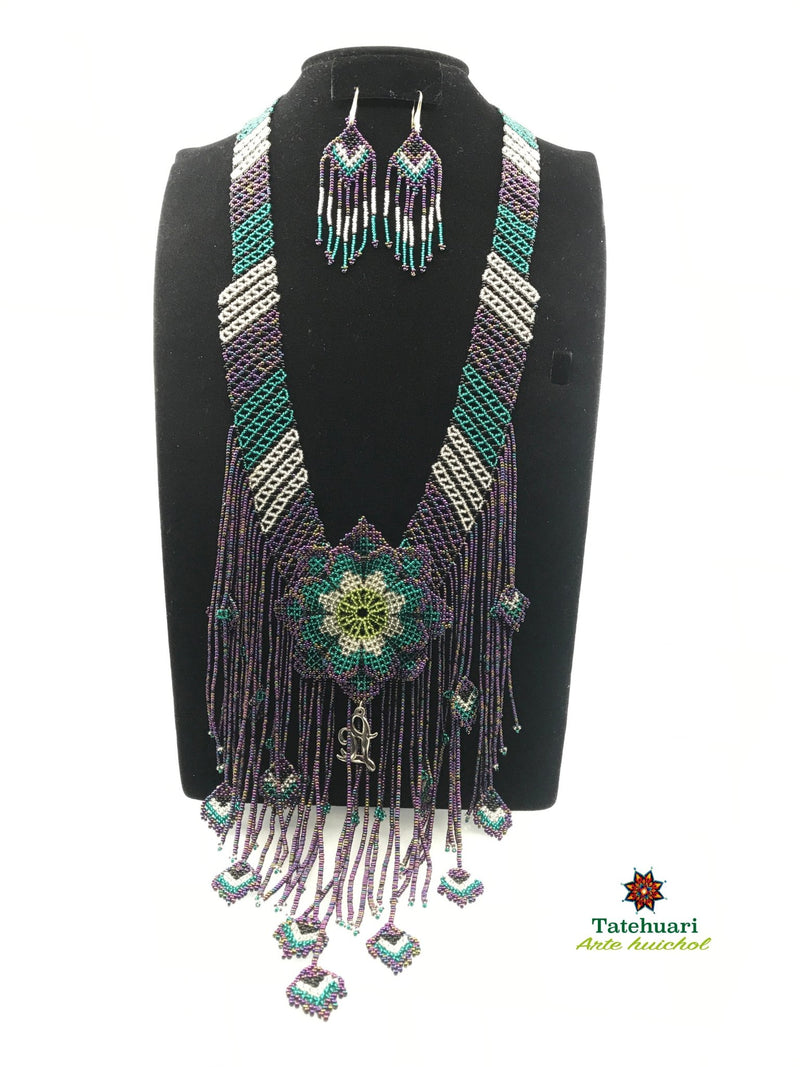 Collar Pavo Real Morado