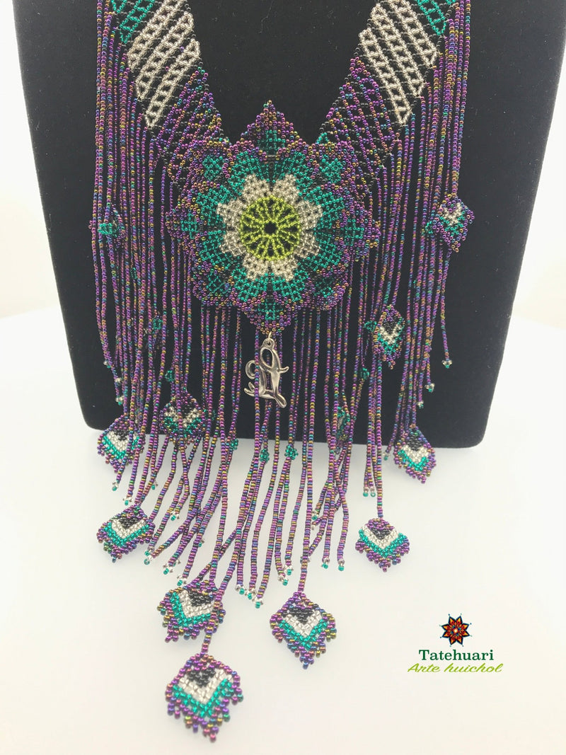 Collar Pavo Real Morado