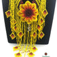 #product_namCollar de Chaquira flores colgantese# - TATEHUARI, arte huichol