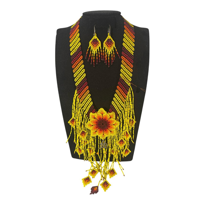 Collar Pavo Real Amarillo