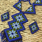 Collar Rombos Azul - TATEHUARI, arte huichol