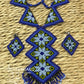 Collar Rombos Azul - TATEHUARI, arte huichol
