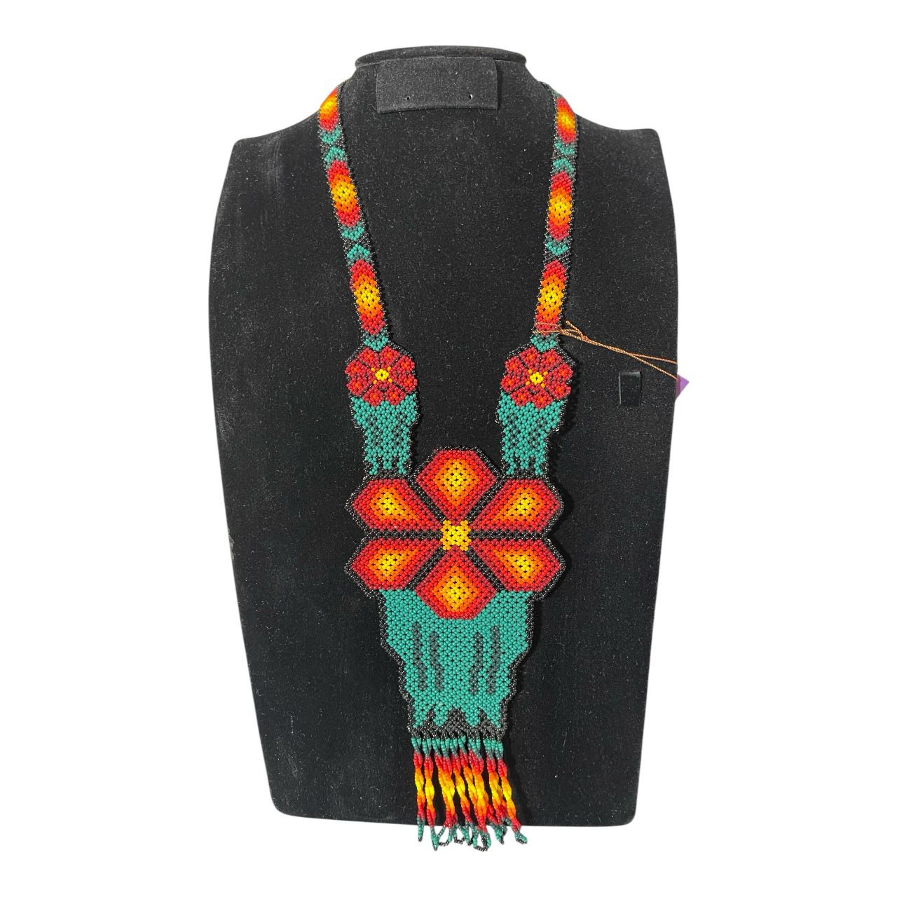 Collar Peyote Rojo