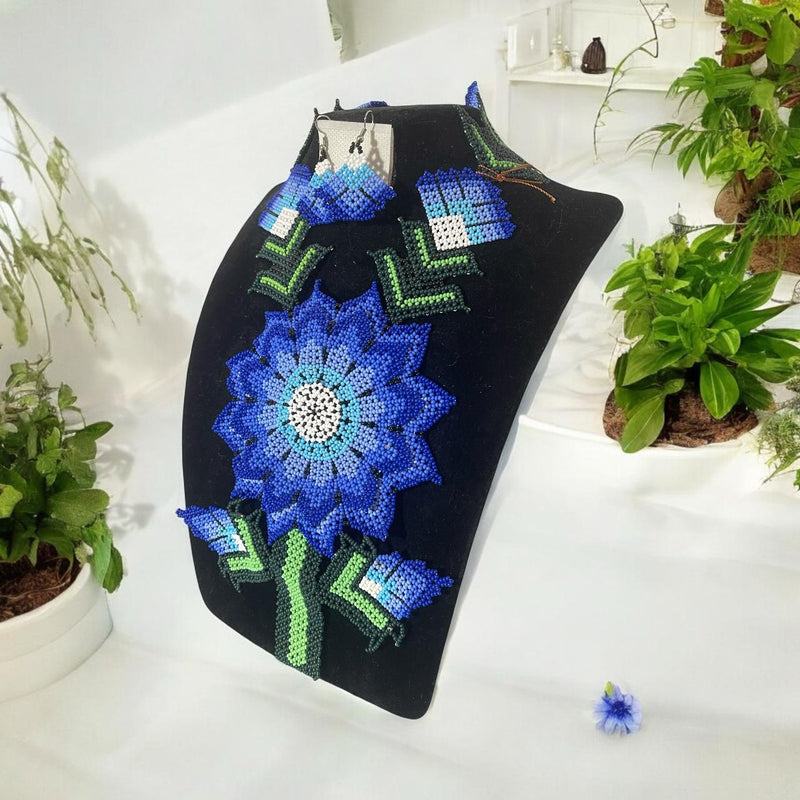 Collar Flor Azul