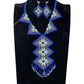 Collar Rombos Azul - TATEHUARI, arte huichol