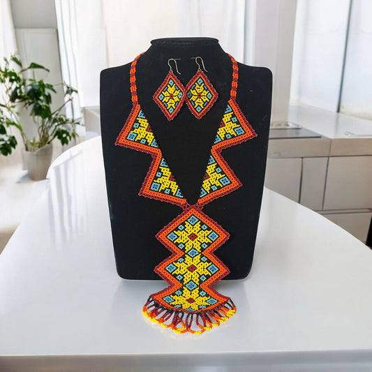 Collar Rombos Naranja