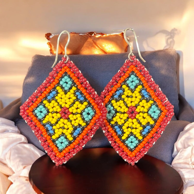 Collar Rombos Naranja