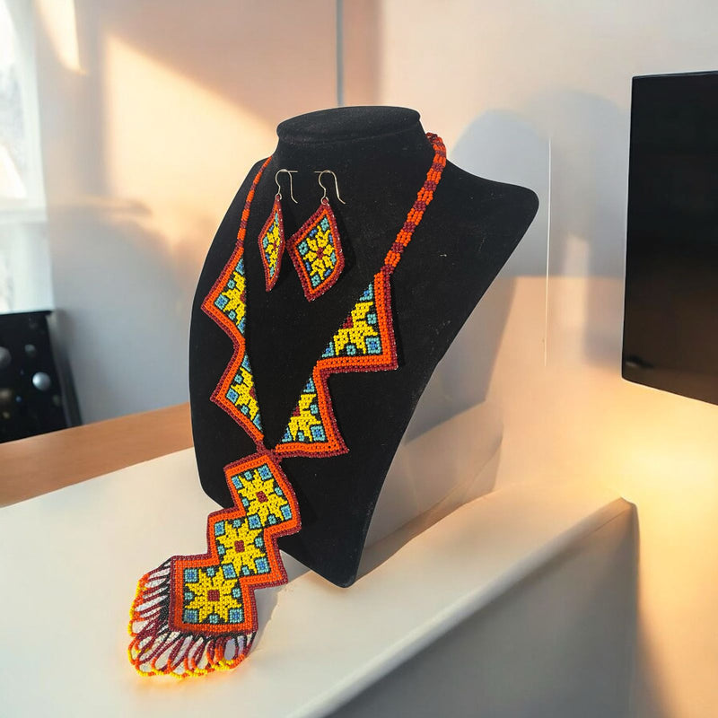 Collar Rombos Naranja