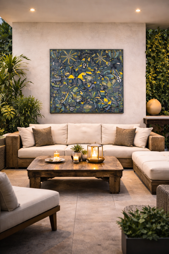 "EL CANTO QUE NUNCA SE APAGA" AHCT12012053 - TATEHUARI, arte huichol