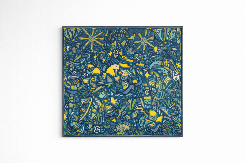 "EL CANTO QUE NUNCA SE APAGA" AHCT12012053 - TATEHUARI, arte huichol