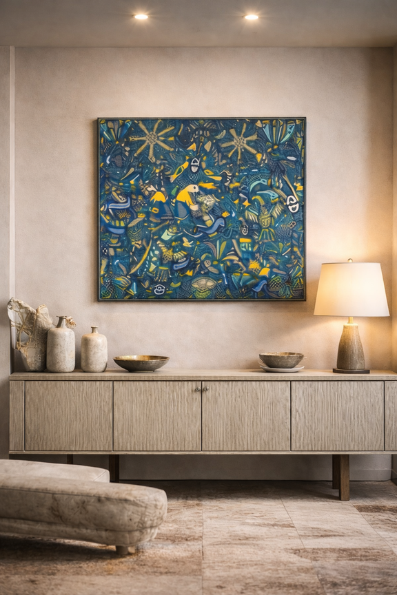 "EL CANTO QUE NUNCA SE APAGA" AHCT12012053 - TATEHUARI, arte huichol