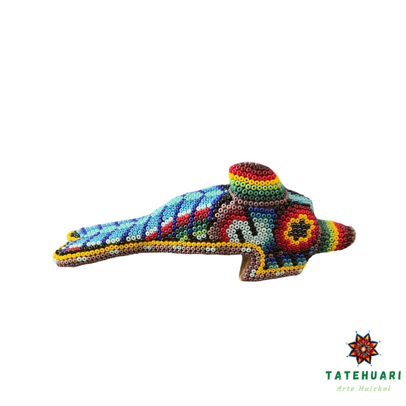 Delfín Nadando - FCH16 - TATEHUARI, arte huichol