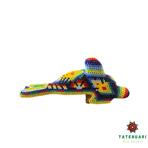 Delfín Nadando - FCH16 - TATEHUARI, arte huichol