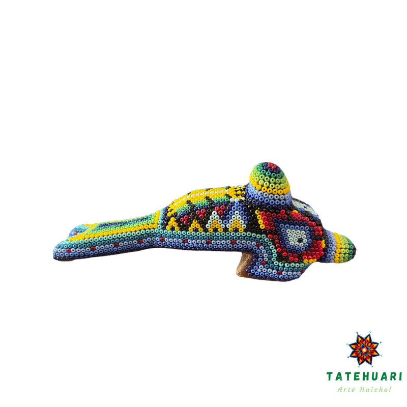 Delfín Nadando - FCH16 - TATEHUARI, arte huichol