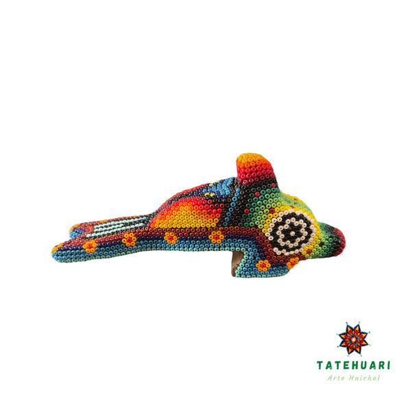 Delfín Nadando - FCH16 - TATEHUARI, arte huichol