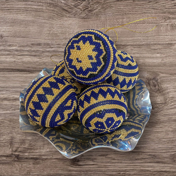 Esfera Decorada con Chaquira ESF10 - Arte Huichol - TATEHUARI, arte huichol