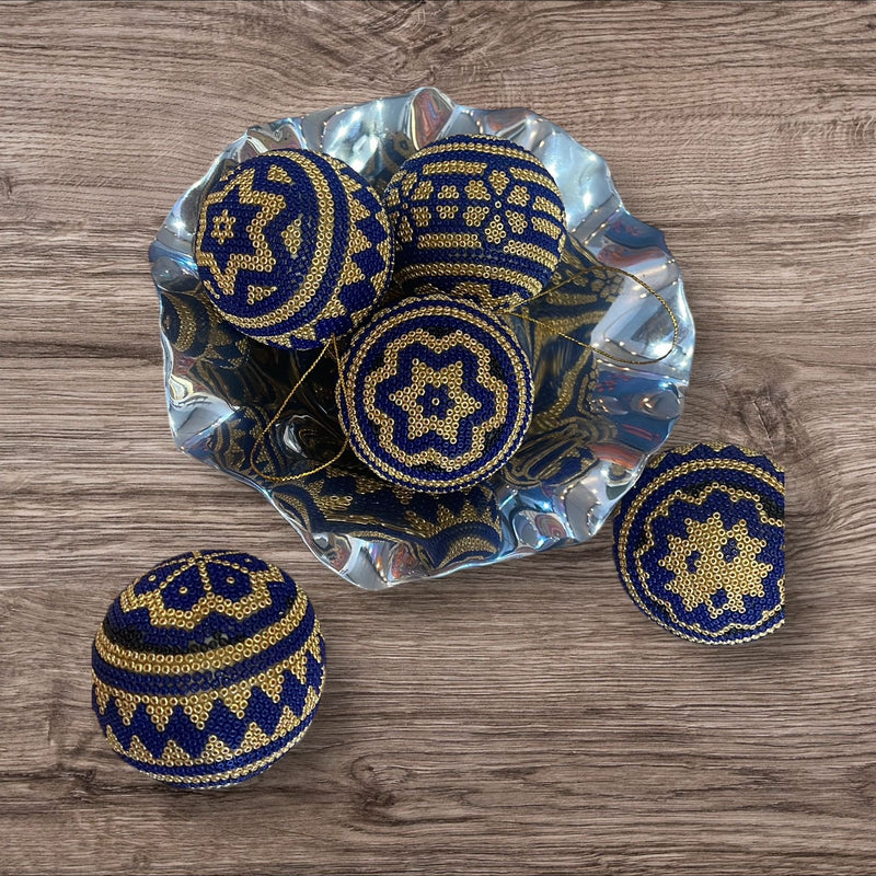 Esfera Decorada con Chaquira ESF10 - Arte Huichol - TATEHUARI, arte huichol