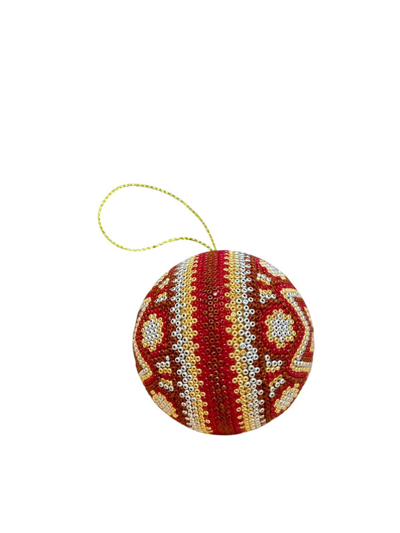 Esfera Decorada con Chaquira Mediana ESF04 - Arte Huichol - TATEHUARI, arte huichol