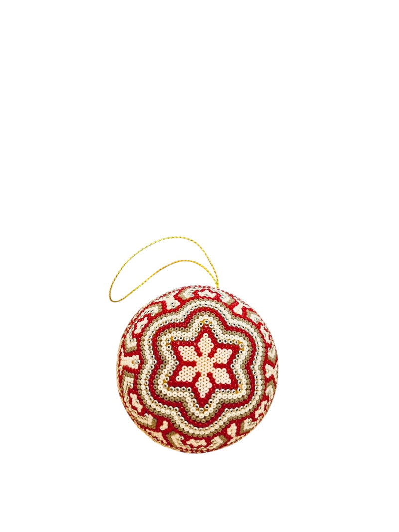 Esfera Decorada con Chaquira Mediana ESF05 - Arte Huichol - TATEHUARI, arte huichol
