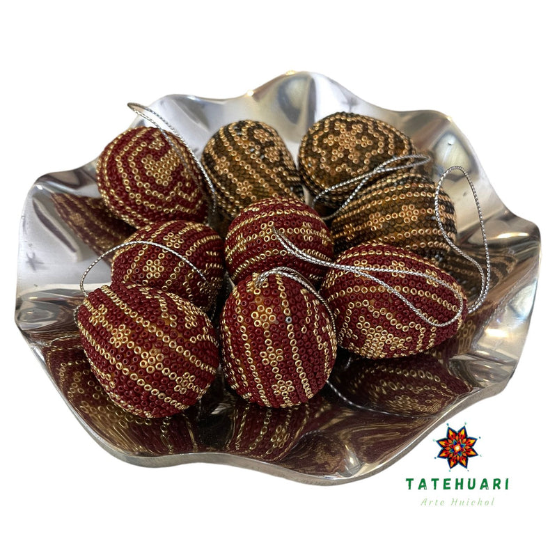 Esferas Mini en forma de Huevo ESF08 - Arte Huichol