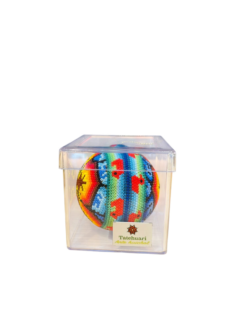 Esfera Decorada con Chaquira Mediana ESF07 - Arte Huichol