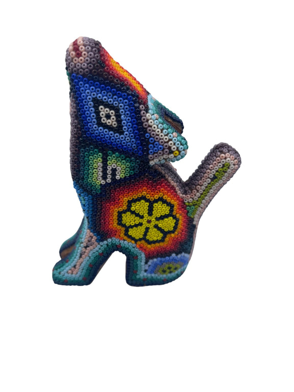Coyote de Chaquira - FM15 - TATEHUARI, arte huichol