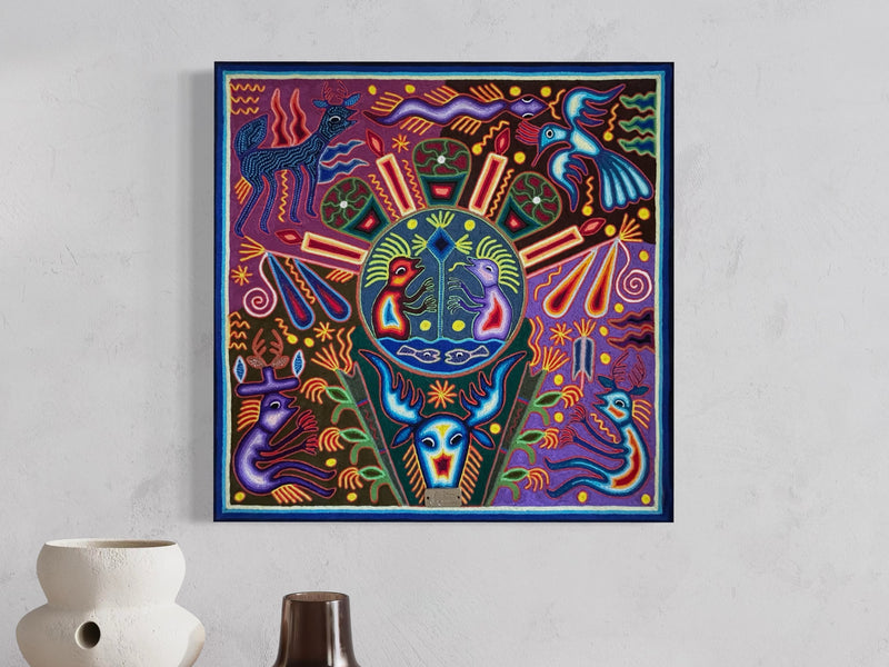 "EL GUARDIAN DEL ESPIRITU" AHCT606062 - TATEHUARI, arte huichol
