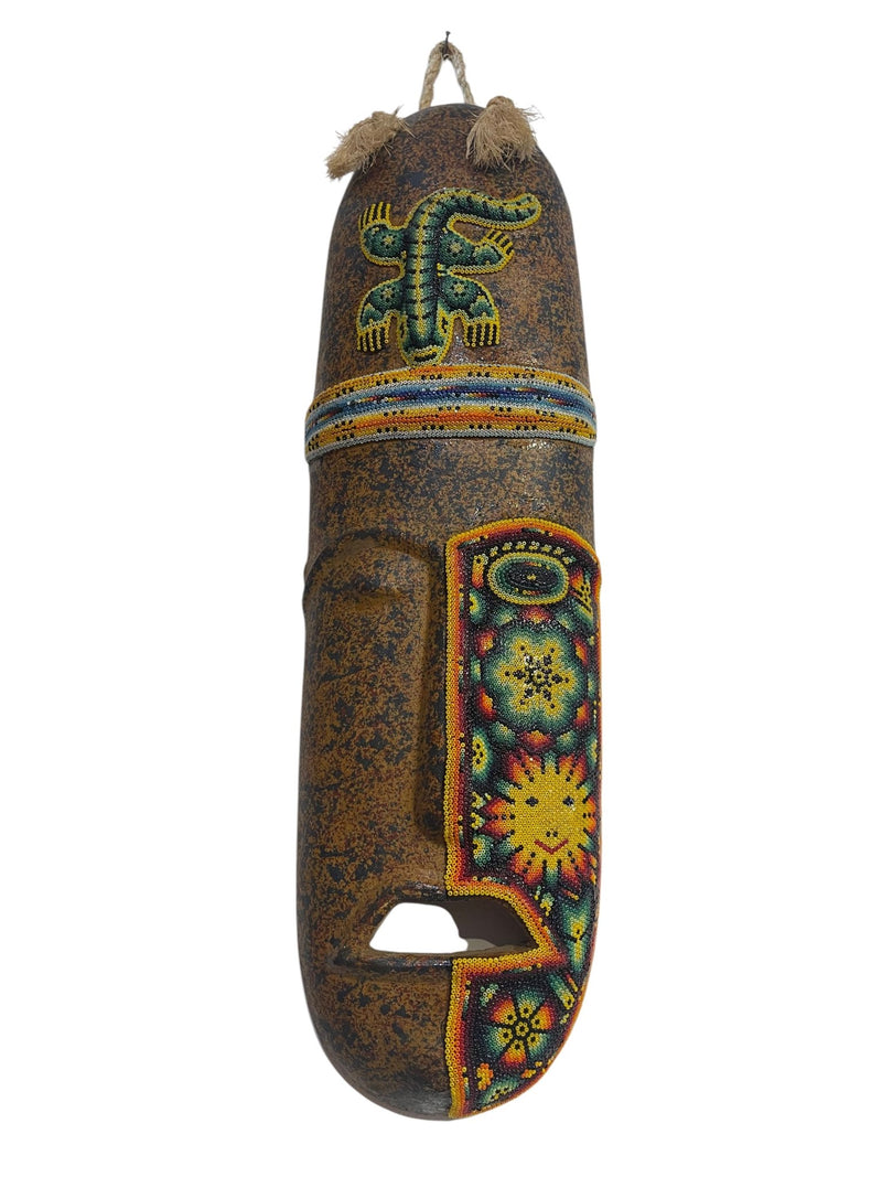 Mascara de chaquira MASCH03 - TATEHUARI, arte huichol