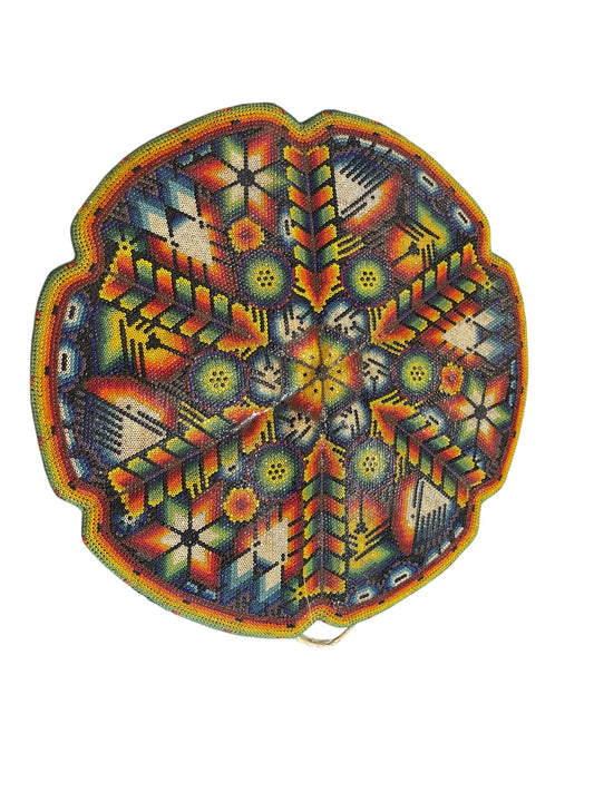 Flor de Peyote de chaquira PEYCH02 - TATEHUARI, arte huichol