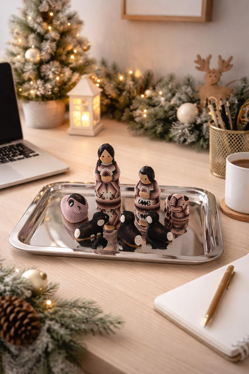 Nacimiento de navidad Chico Tinto. NACCH02 - TATEHUARI, arte huichol