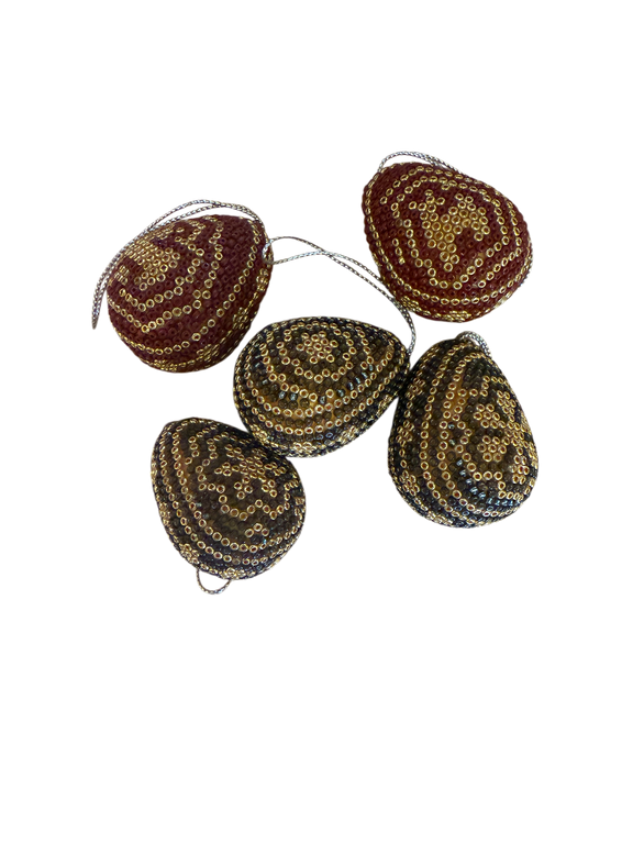 Esferas Mini en forma de Huevo ESF06 - Arte Huichol - TATEHUARI, arte huichol