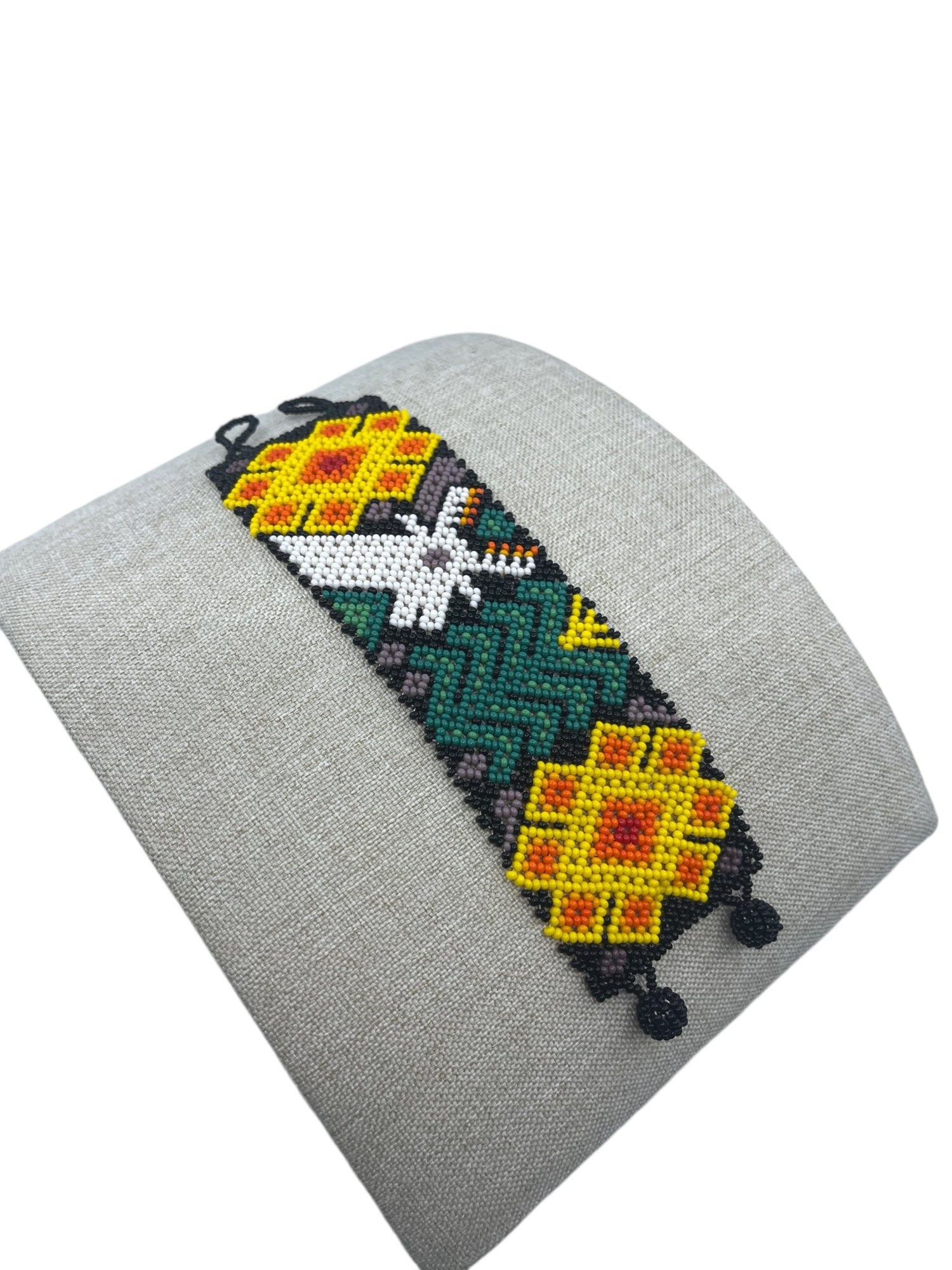 Pulsera de Chaquira PC10venbl - TATEHUARI, arte huichol