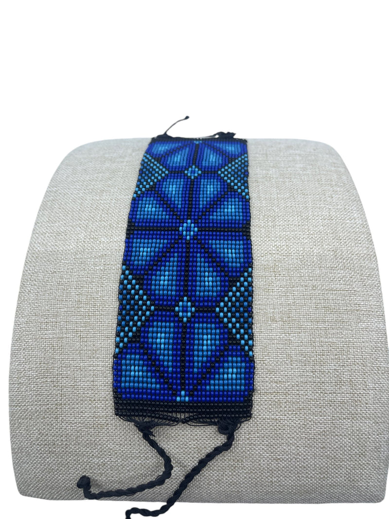 Pulsera de Chaquira PC01azulfuerte - TATEHUARI, arte huichol