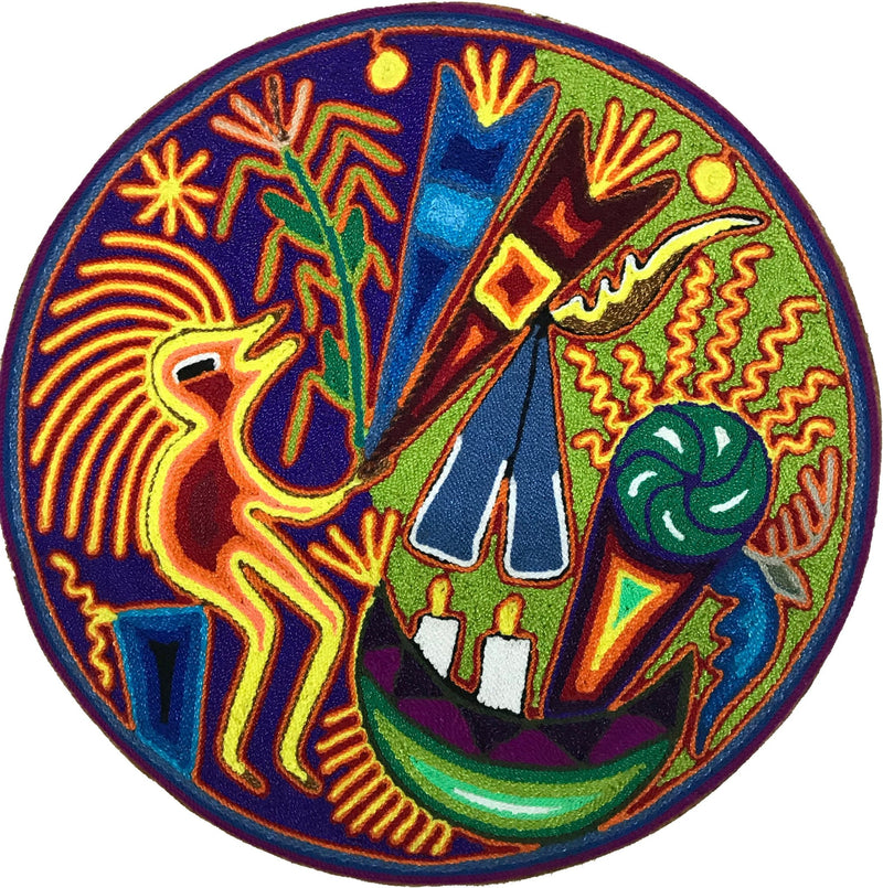 Cuadro de Estambre 303016 - TATEHUARI, arte huichol