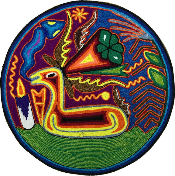 Cuadro de Estambre 303012 - TATEHUARI, arte huichol