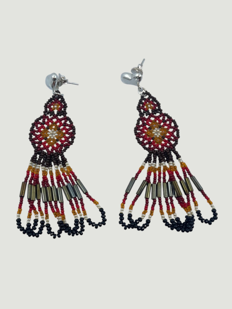 Aretes de chaquira Achfina05 - TATEHUARI, arte huichol