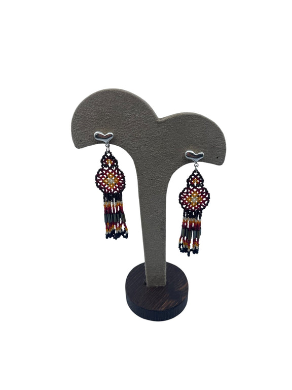 Aretes de chaquira Achfina05 - TATEHUARI, arte huichol