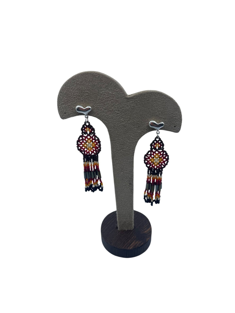Aretes de chaquira Achfina05 - TATEHUARI, arte huichol