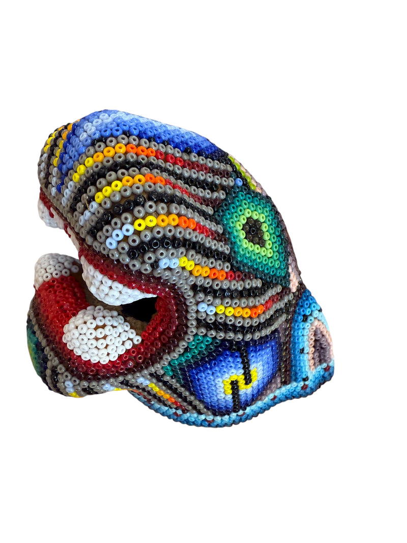 Cabeza de Jaguar Chica - CJCH01 - TATEHUARI, arte huichol